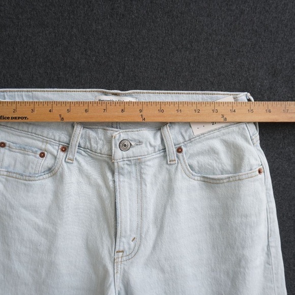 Abercrombie & Fitch The Baggy Low Rise Jeans Womens Long Raw Hem 27 / 4L - Picture 4 of 10